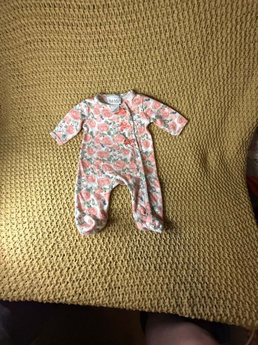 Nicole Miller New York Baby Floral Footie Pajamas 0/3M